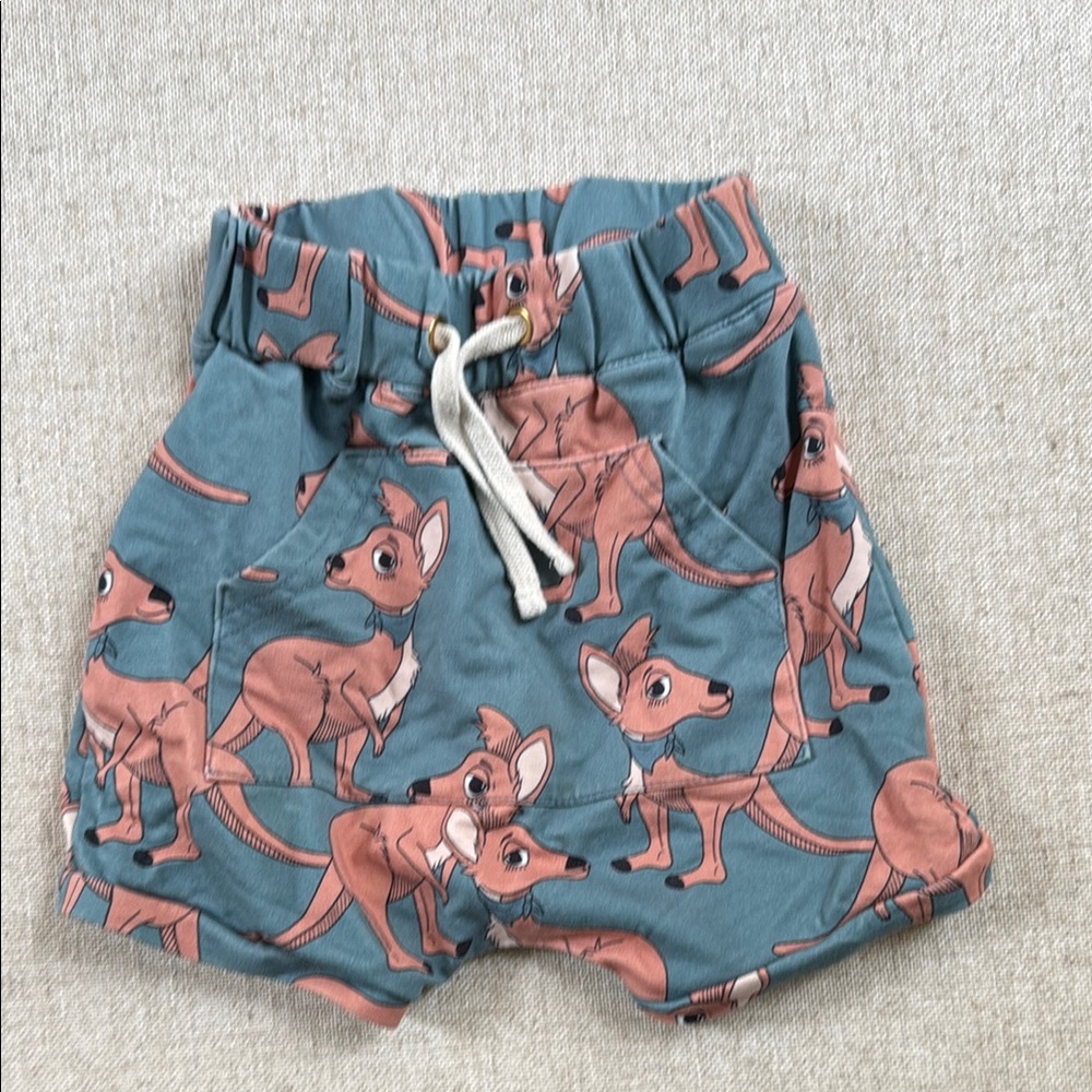 Cute Kangaroo Print Baby Shorts